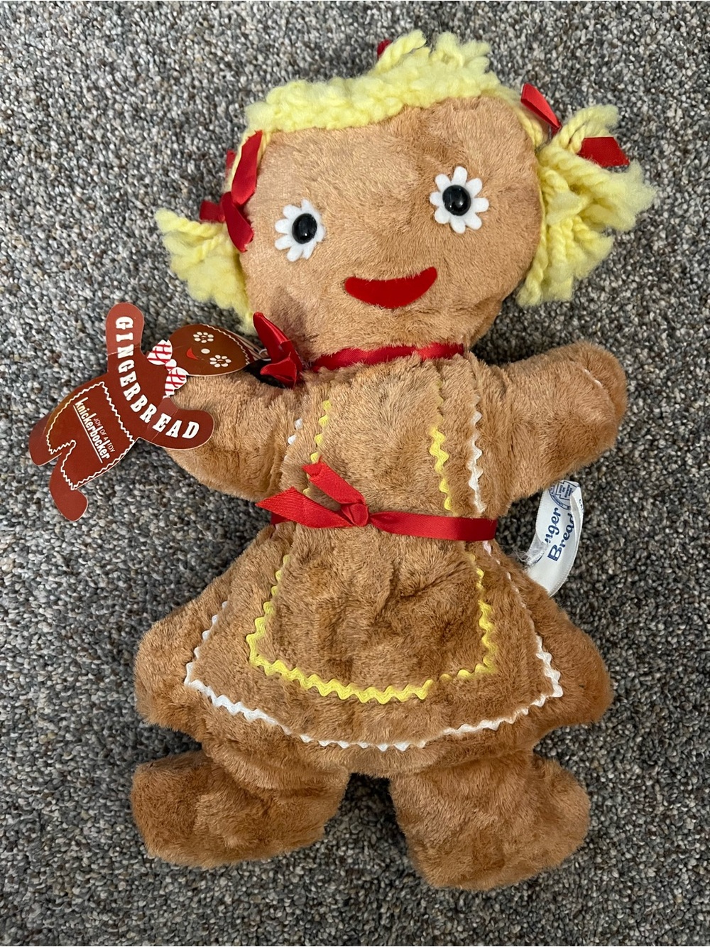 Vintage 1960’s Knickerbocker 12” Gingerbread Girl Plush Doll